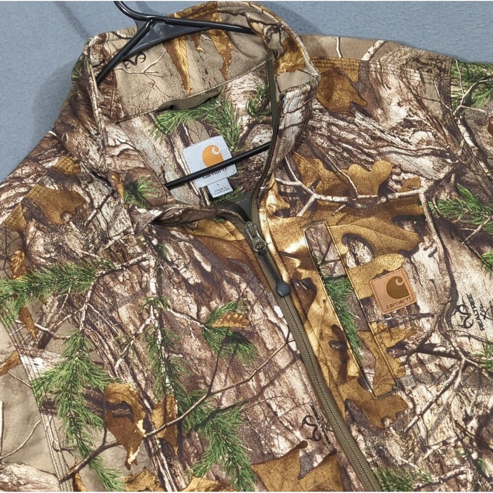 Carhartt Buckfield Jacket Mens L Multicolor Realtree Camo Xtra Hunting Softshell